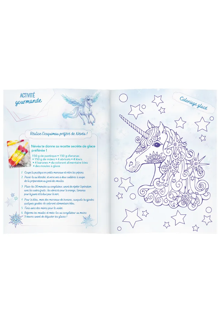 Licornes de rêve Magie des neiges coffret pierre Névéa