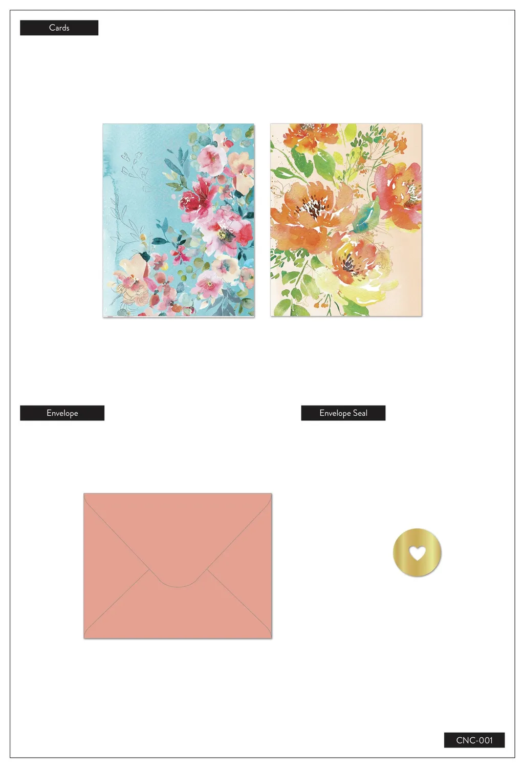 Happy Planner Elegant Florals cartes remerciement 20 pièces