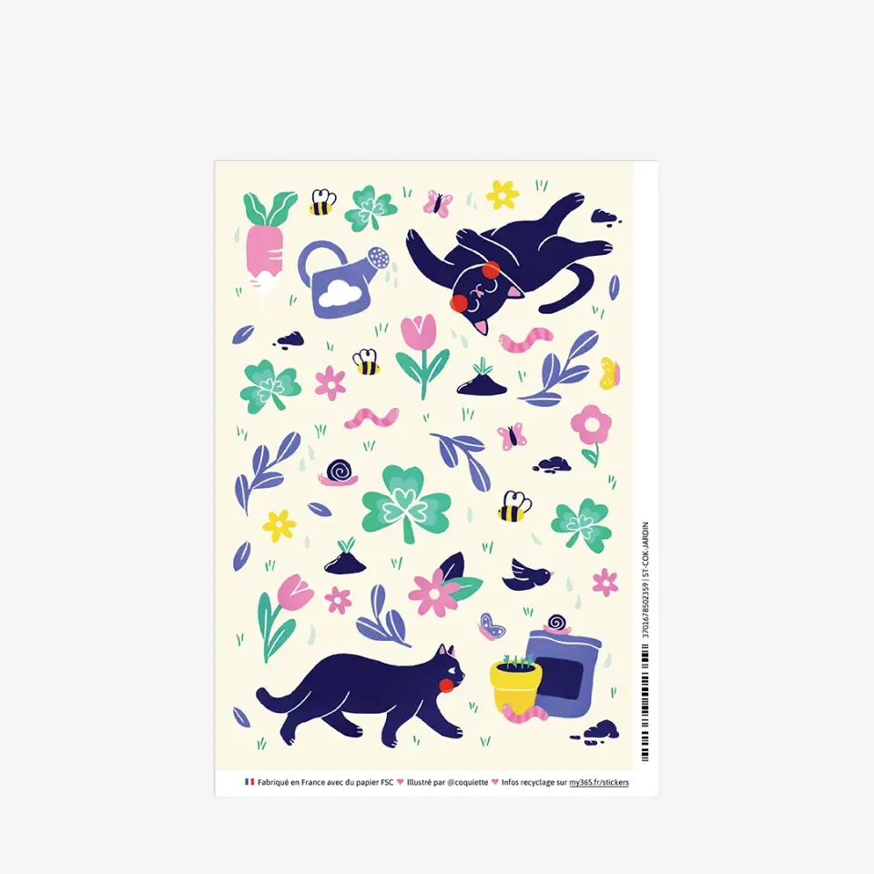 My365 Coquiette Jardin stickers agenda déco