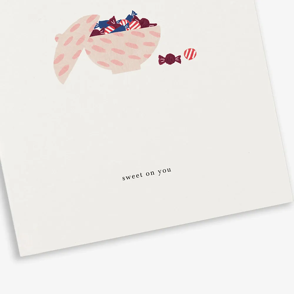 Kartotek Candy Bowl carte de vœux bonbons avec enveloppe