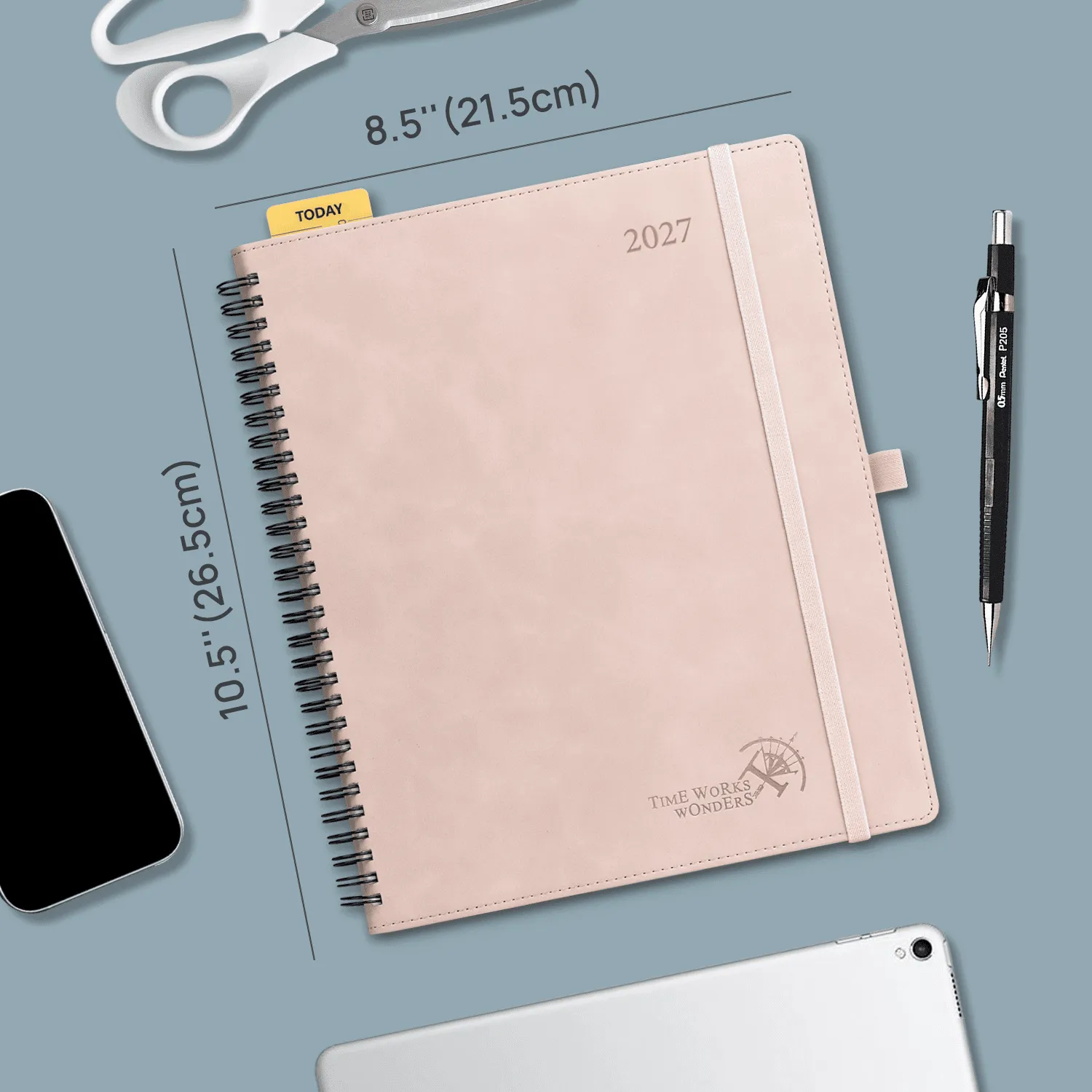 Poprun WENLK7-27 agenda semainier 2027 grand format + notes