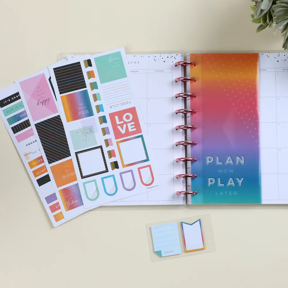 Happy Planner Rainbow Brights Classic kit accessoires 151 pièces