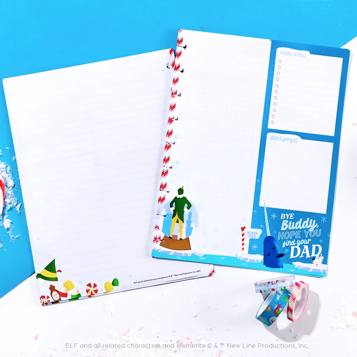 Happy Planner Elf bundle papier recharge Classic + washi Noël