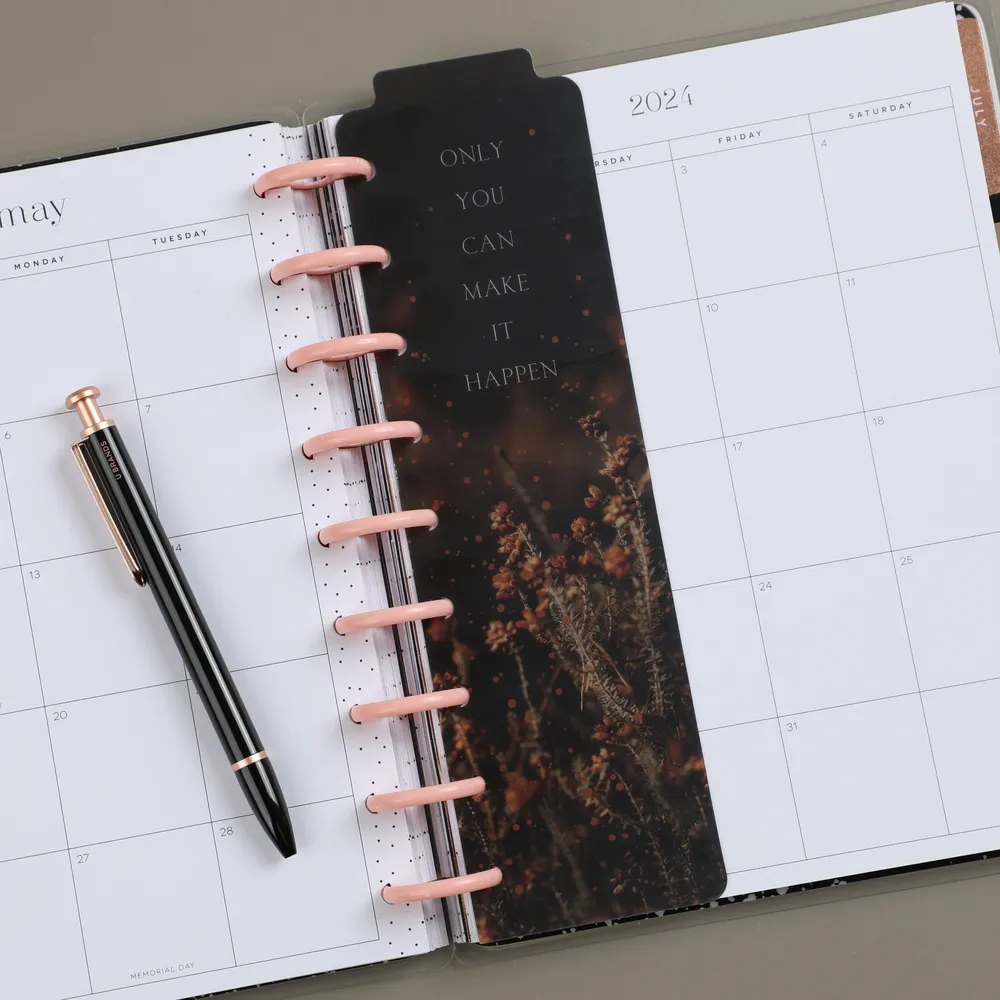 Happy Planner Moody Florals marque-pages Classic lot 3
