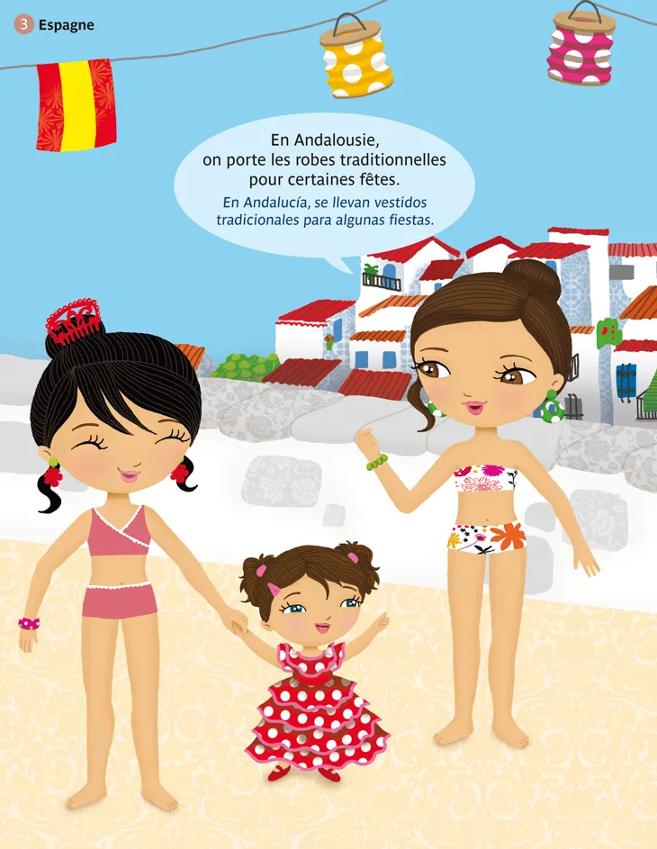 Minimiki Robes du monde stickers 300 autocollants cultures