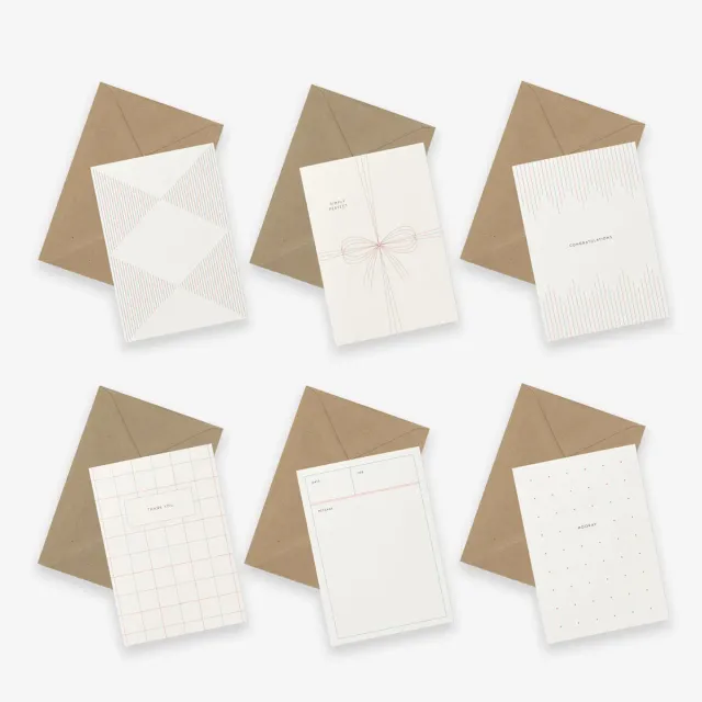 Kartotek Graphical lot 6 cartes de vœux A6 graphiques