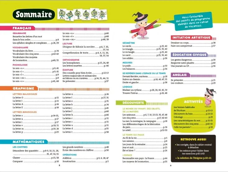 Frigobloc Les Incollables cahier de vacances GS-CP 2019 révisions