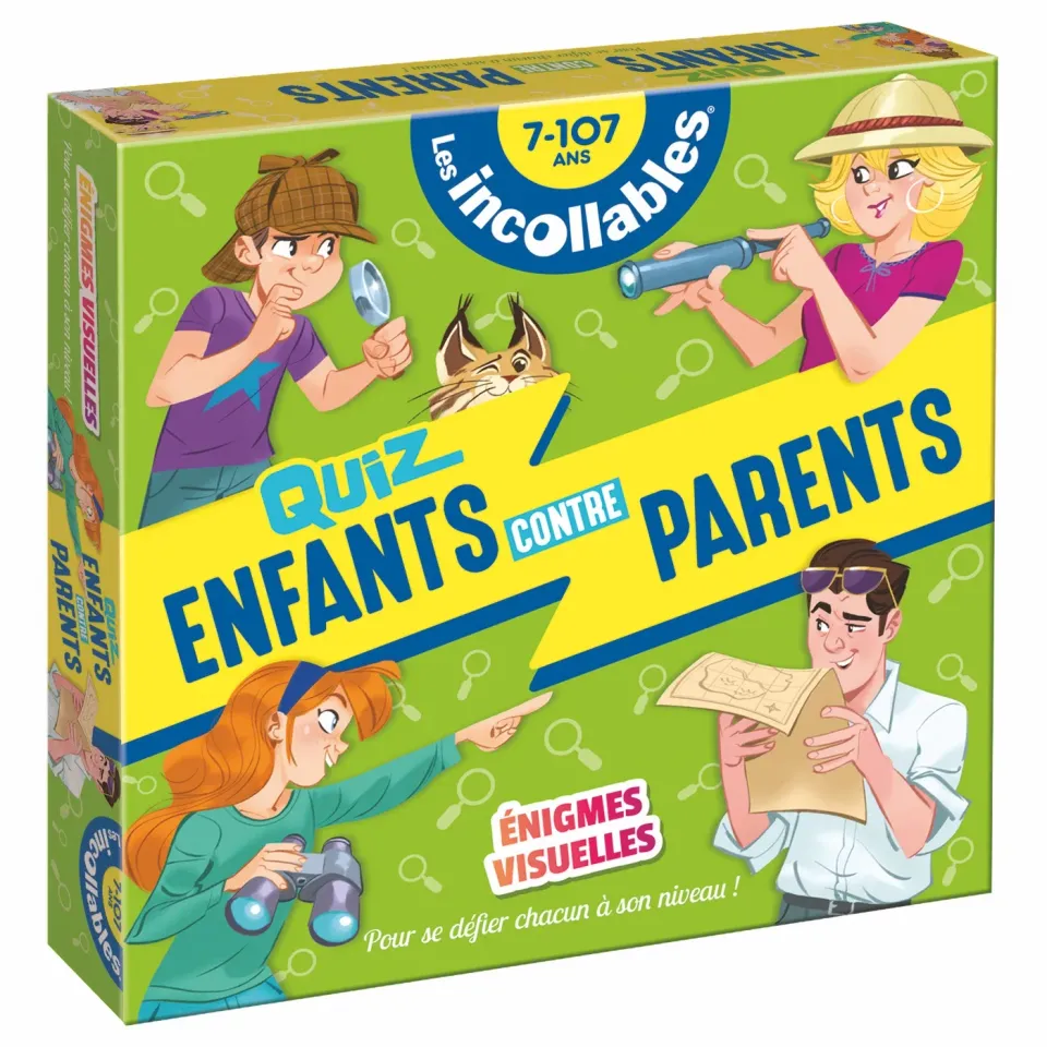 Frigobloc Les Incollables Enfants vs Parents boîte quiz visuel famille