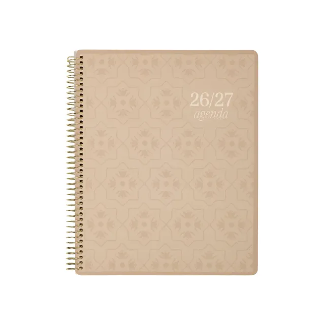 Happy Planner Go Big Neutral Tile agenda spiral Large 15 mois