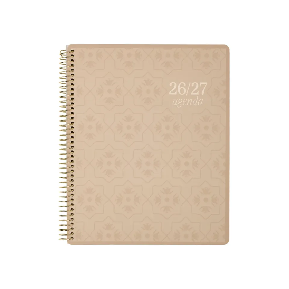 Happy Planner Go Big Neutral Tile agenda spiral Large 15 mois