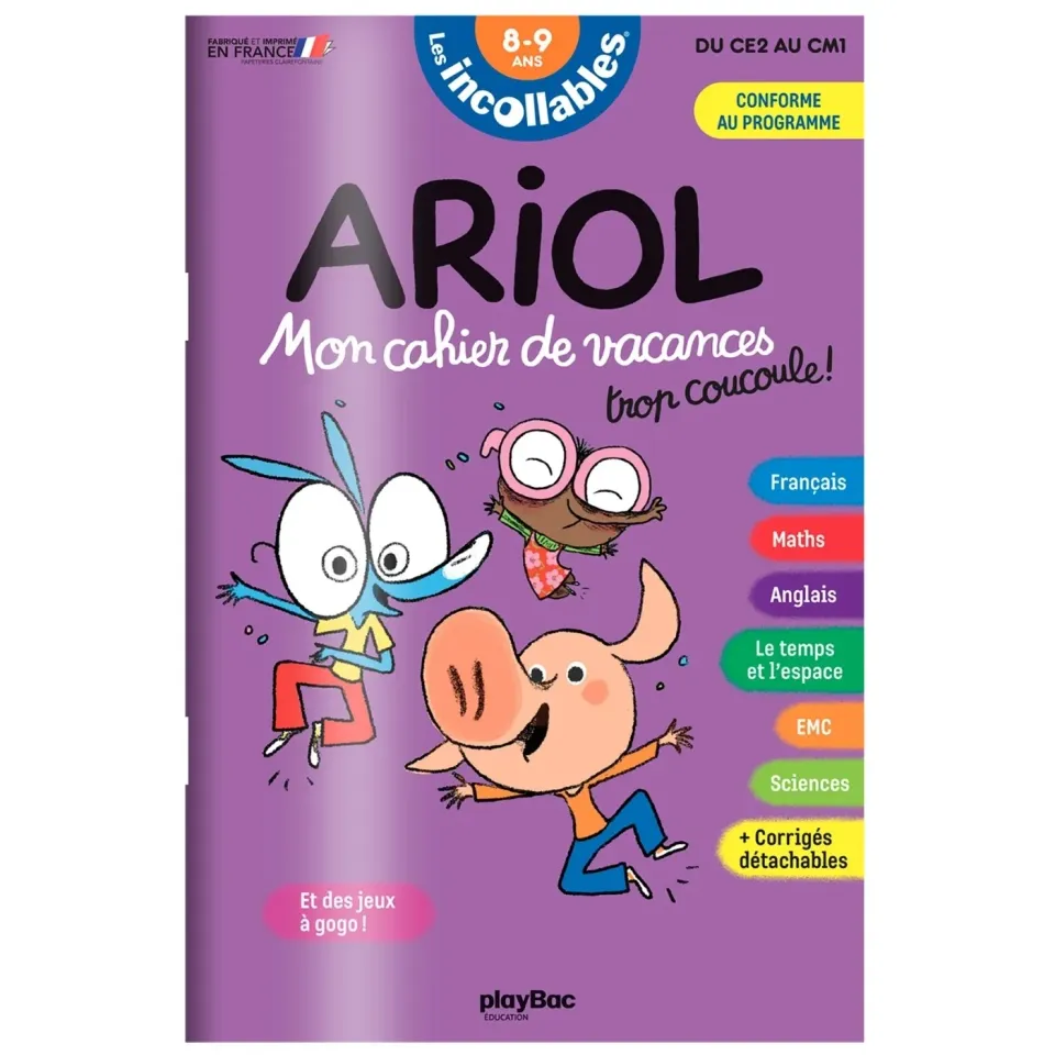 Les Incollables Ariol CE2-CM1 cahier de vacances 8-9 ans