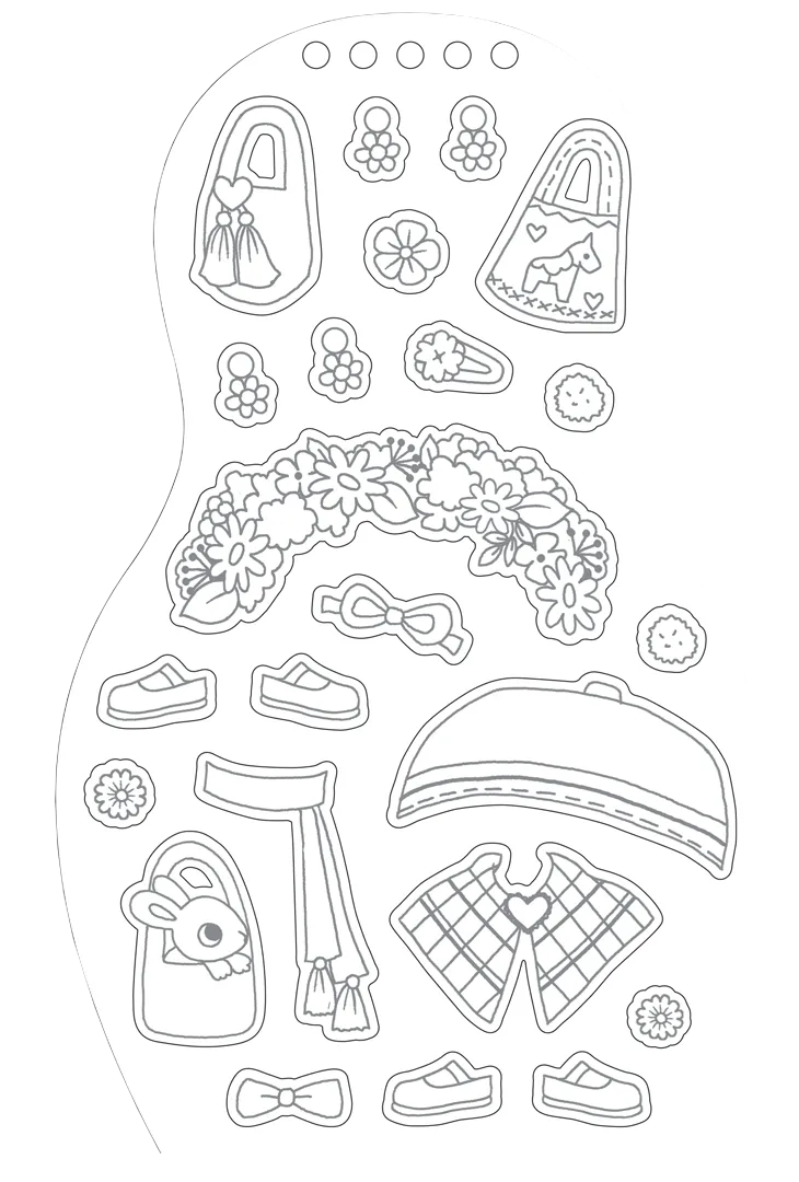 Minimiki Astrid en Suède carnet créatif stickers bracelet