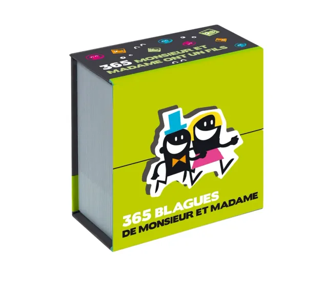Frigobloc Monsieur et Madame 365 blagues mini calendrier enfant