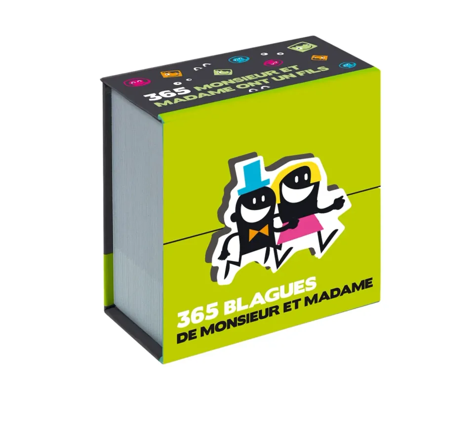 Frigobloc Monsieur et Madame 365 blagues mini calendrier enfant