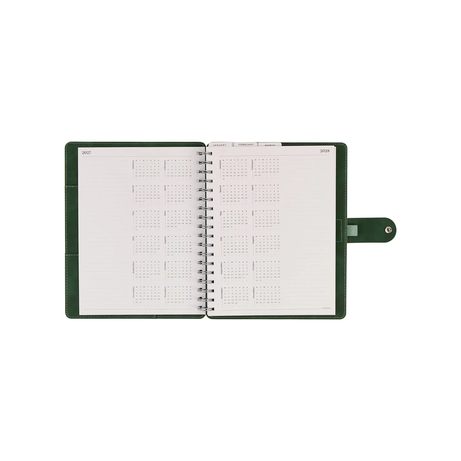 Happy Planner Citrine Sage & Scallop agenda spiral Classic 12 mois