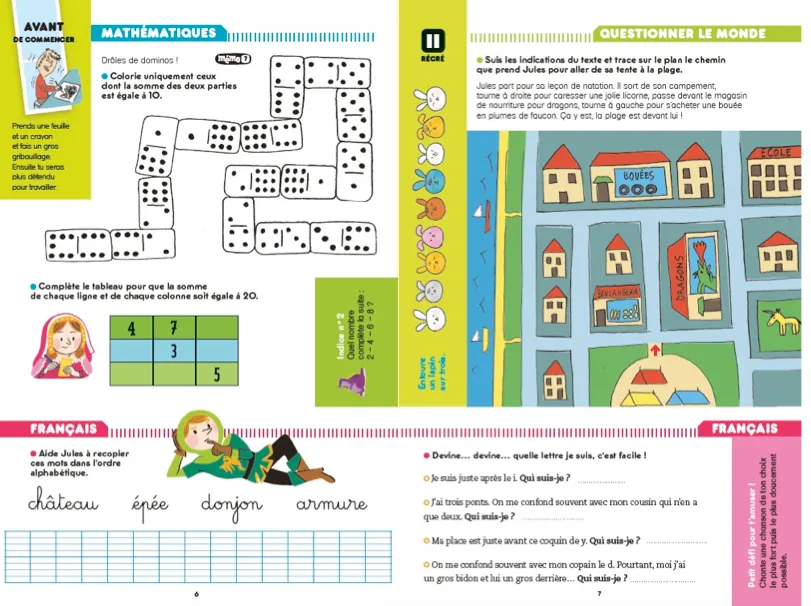 Frigobloc Les Incollables CP au CE1 cahier vacances 6-7 ans