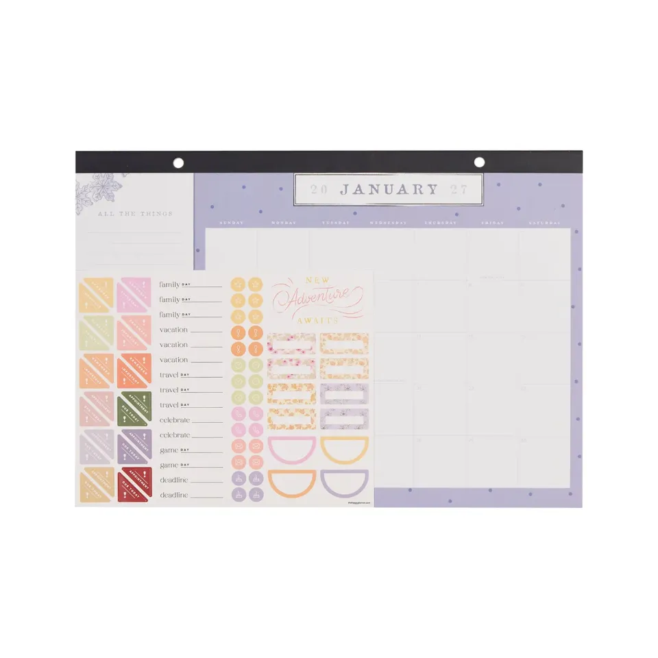 Happy Planner 2027 Seasonal Sidewalks calendrier bureau Small