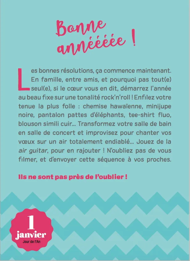 Frigobloc L'Année à Bloc Idées Positives éphéméride 365 jours
