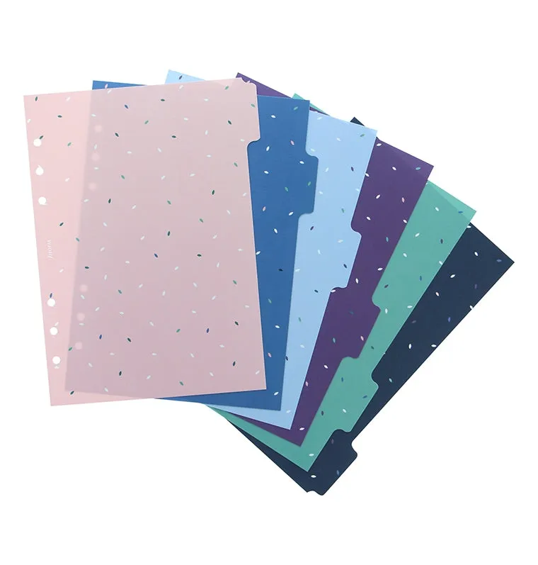 Filofax Garden intercalaires A5 6 onglets couleur