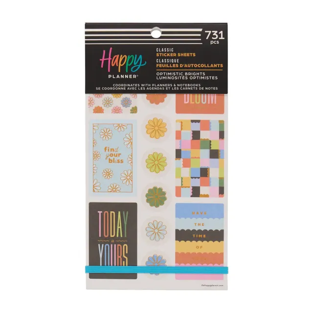 Happy Planner Optimistic Brights stickers Classic 30 planches 731