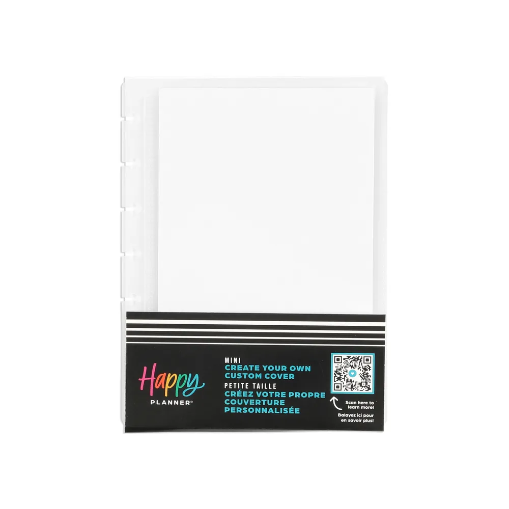 Happy Planner Essentials couverture Mini à personnaliser transparente
