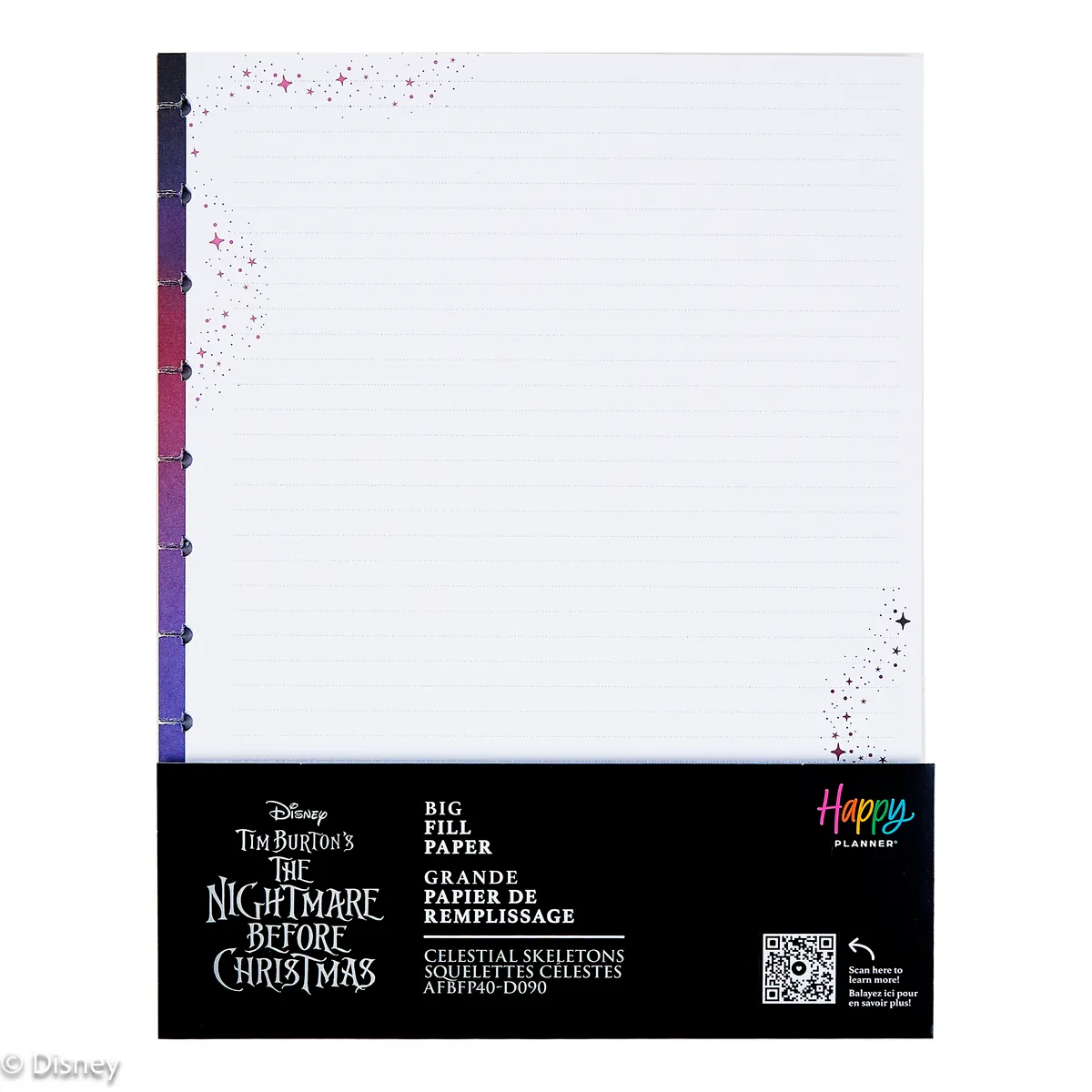 Happy Planner Nightmare Before Christmas papier Big 40 feuilles pointillé