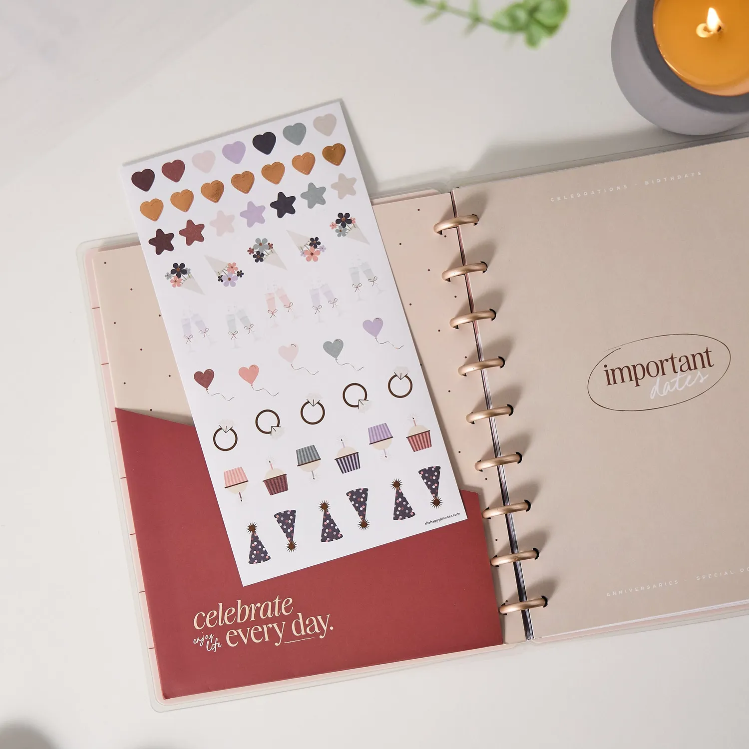 Happy Planner Rise Align accessoire Classic dates importantes