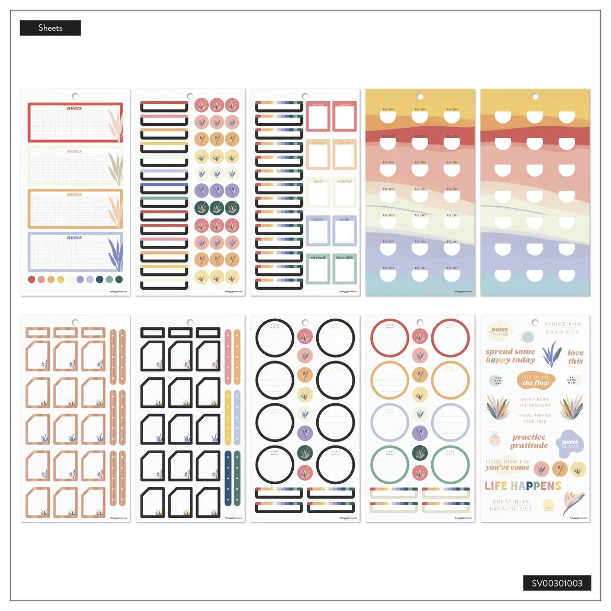 Me & my big ideas Happy Stickers Serene Shapes stickers Mini 690 pièces