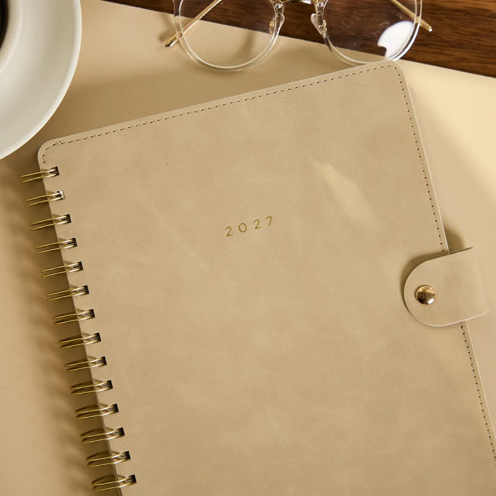 Happy Planner Citrine Mocha agenda spirale 2027 Classic 12 mois