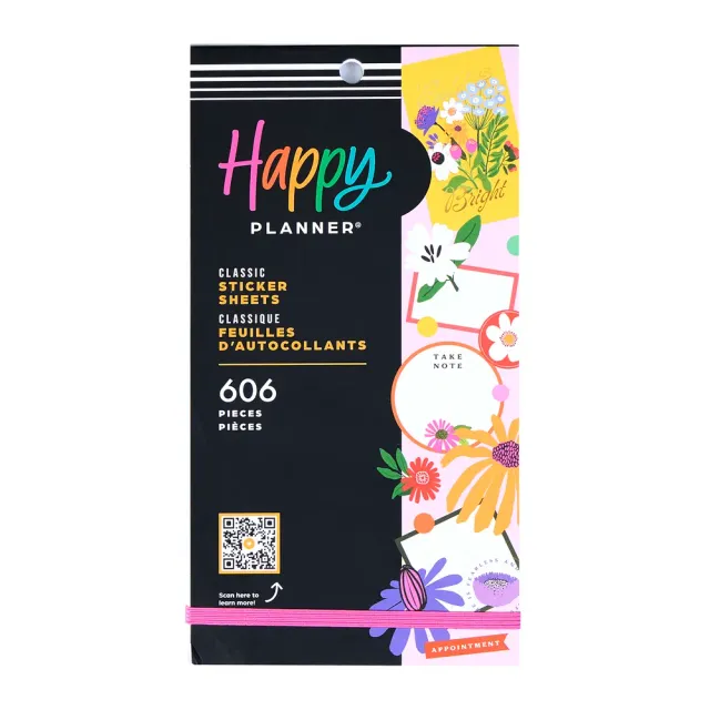 Happy Planner Brilliant Blooms stickers value pack 30 feuilles