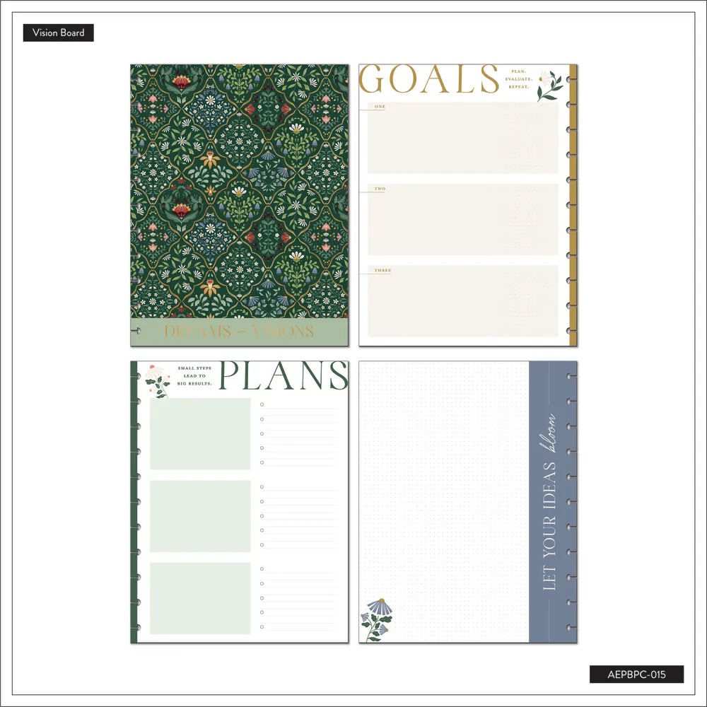 Happy Planner Forest Flowers Companion Big accessoires pochette florale