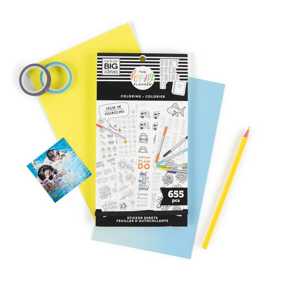 Happy Planner Color Your Own stickers 655 à colorier