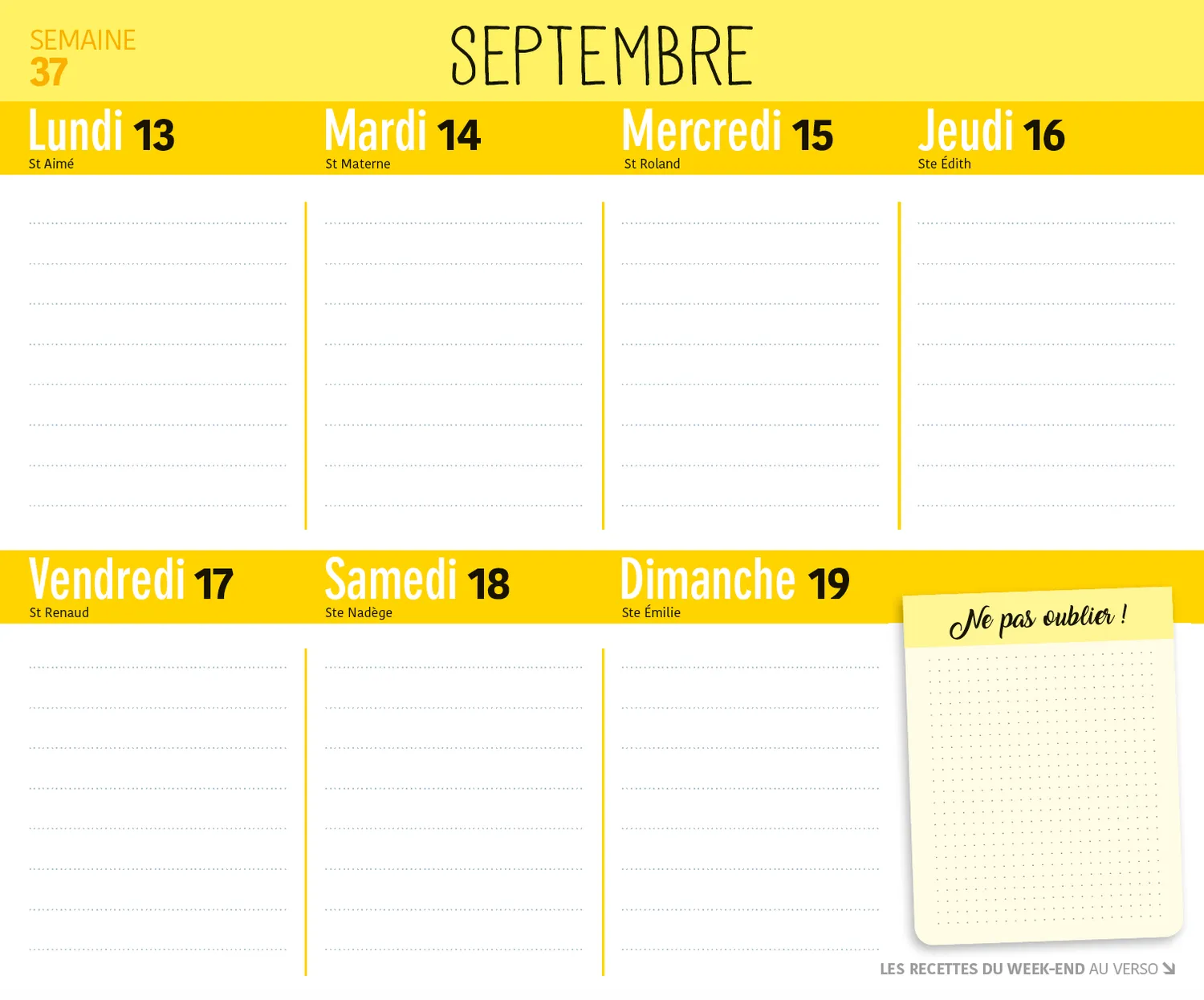 Frigobloc calendrier famille hebdomadaire sept 2021-déc 2022