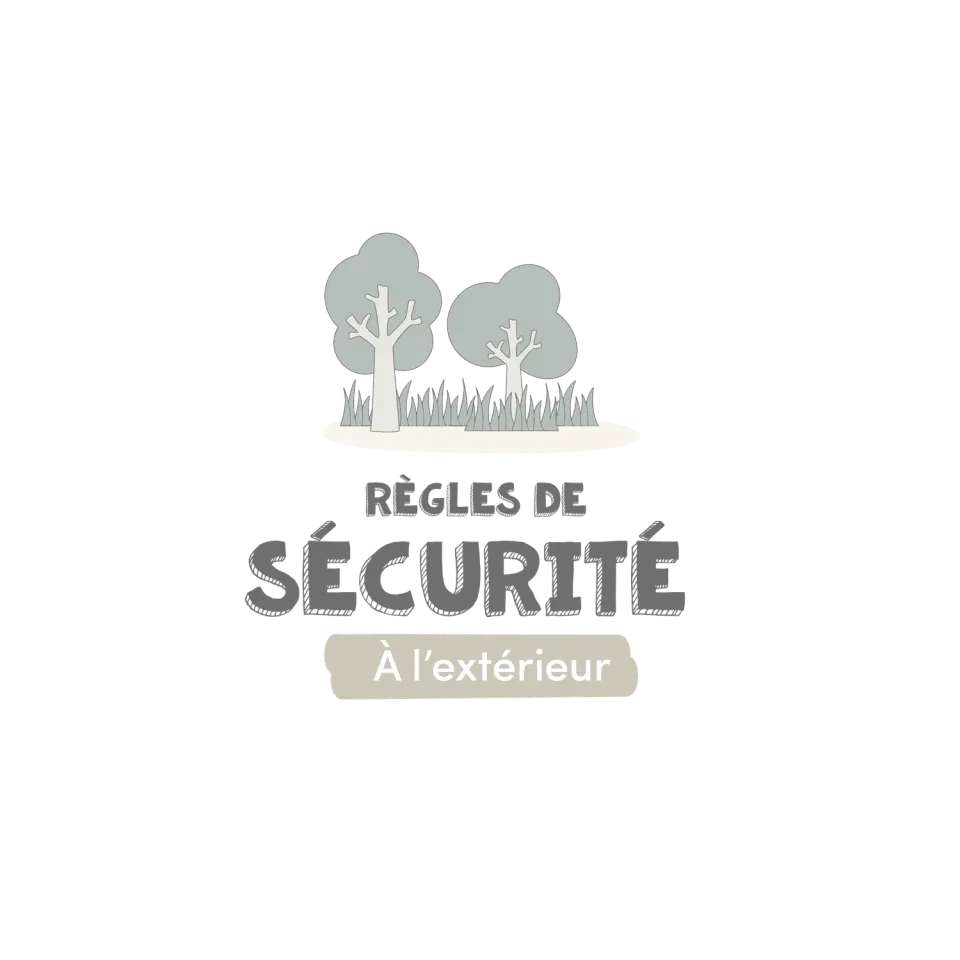 Les Belles Combines Sécurité Extérieur affiche éducative à imprimer