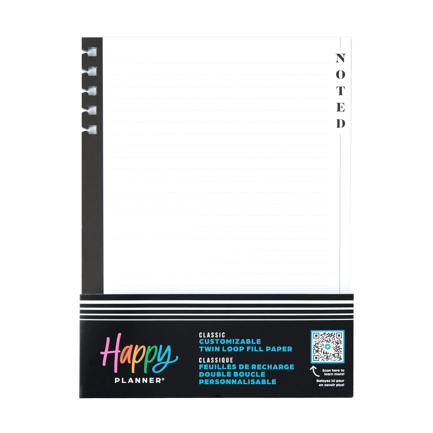 Happy Planner Classic Modern Texture papier ligné pointillé 40 feuilles