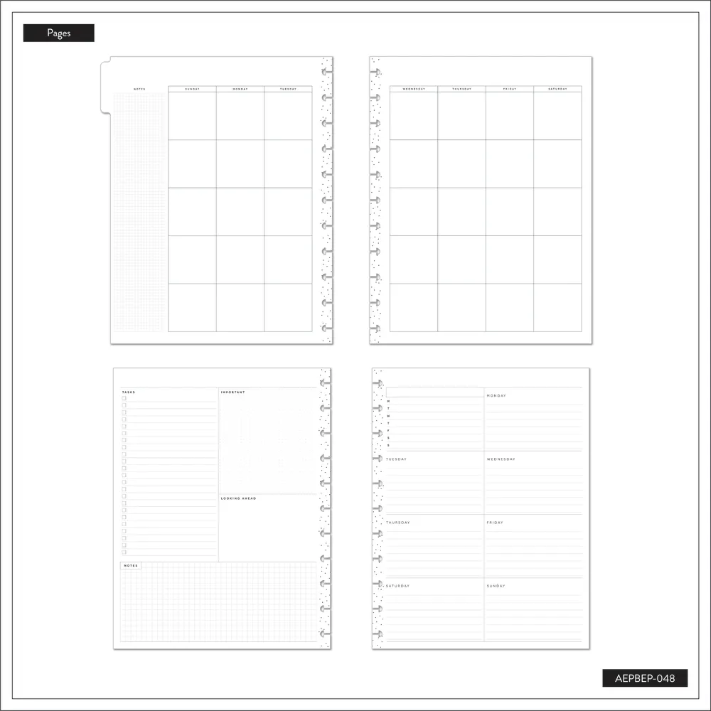 Happy Planner Aesthetique Teacher extension dashboard Big 6 mois 492 pcs