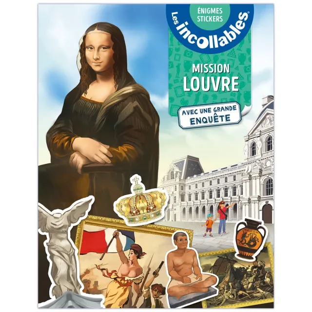 Frigobloc Incollables Mission Louvre livre énigmes stickers 6 ans