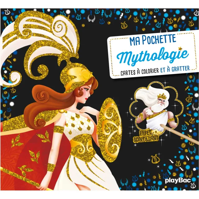 Ma pochette Mythologie cartes à gratter et colorier 10 cartes