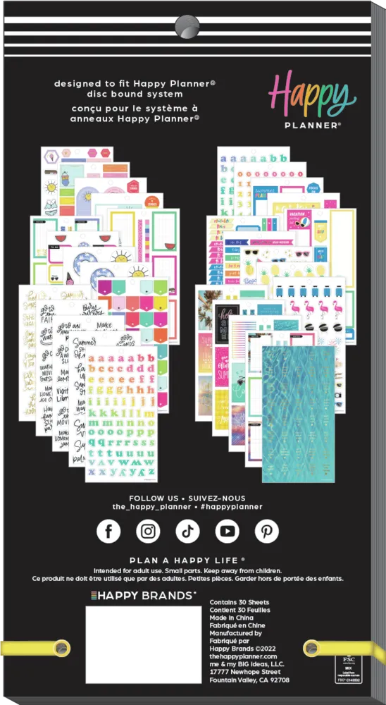 Happy Planner Summertime stickers été 804 pièces