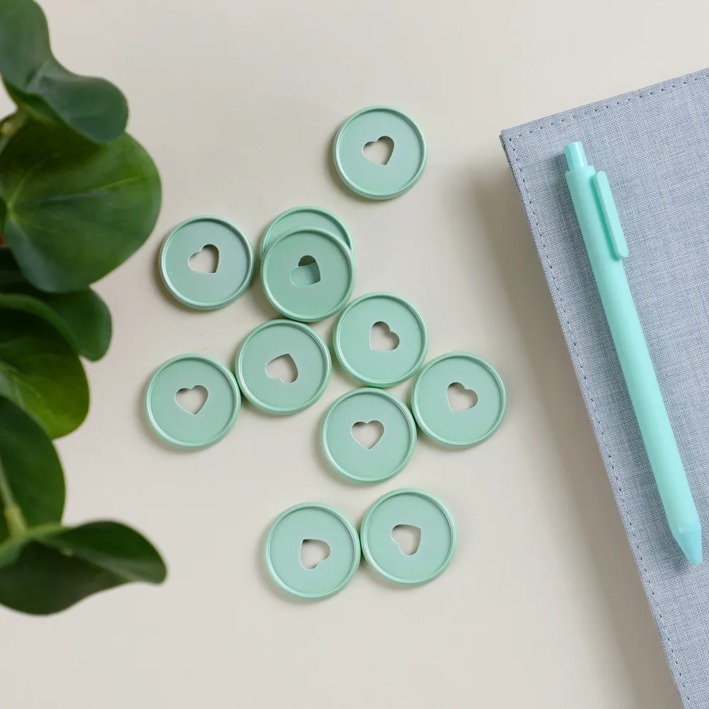 Happy Planner Sea Glass disques medium x11 métal vert