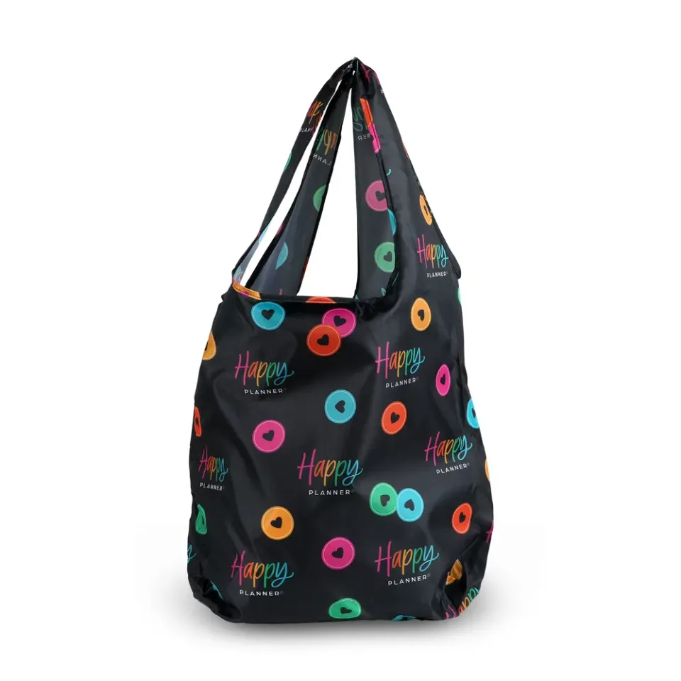 Happy Planner Happy Plans Reusable Shopping Tote sac nylon pliable