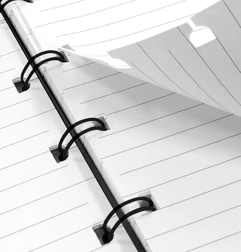 Filofax Saffiano folio zippé A4 noir avec notebook ligné