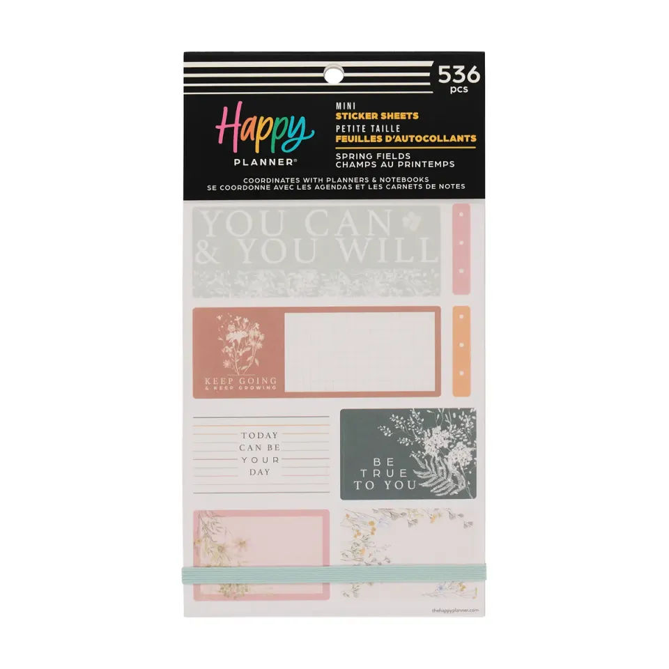 Happy Planner Spring Fields Mini carnet stickers fleurs 536
