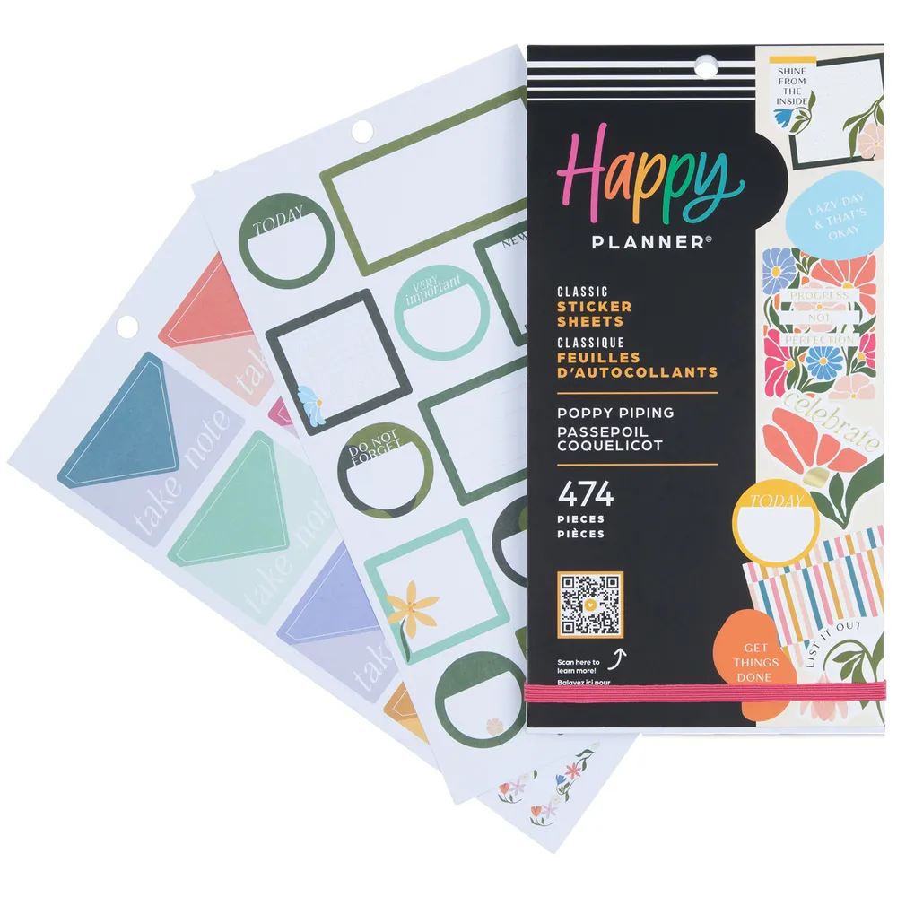 Me & my big ideas Poppy Piping stickers 474 fleurs