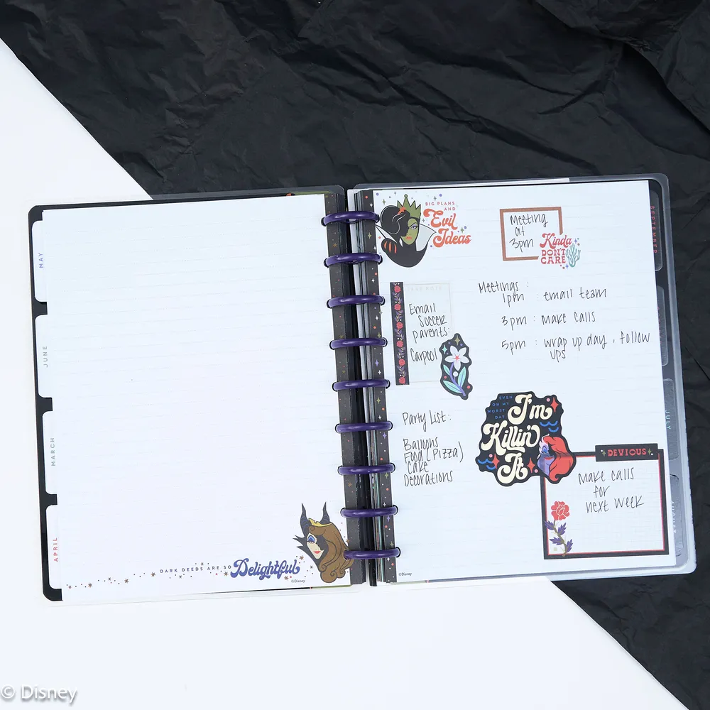 Happy Planner Disney Good vs Evil recharge papier Classic 40 feuilles pointillé
