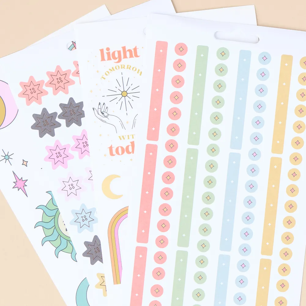 Happy Planner Desert Mystic stickers 10 feuilles 308 pcs lune