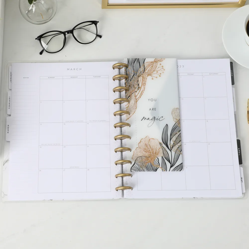 Happy Planner Gold & Black pochettes à anneaux lot 3 noir doré