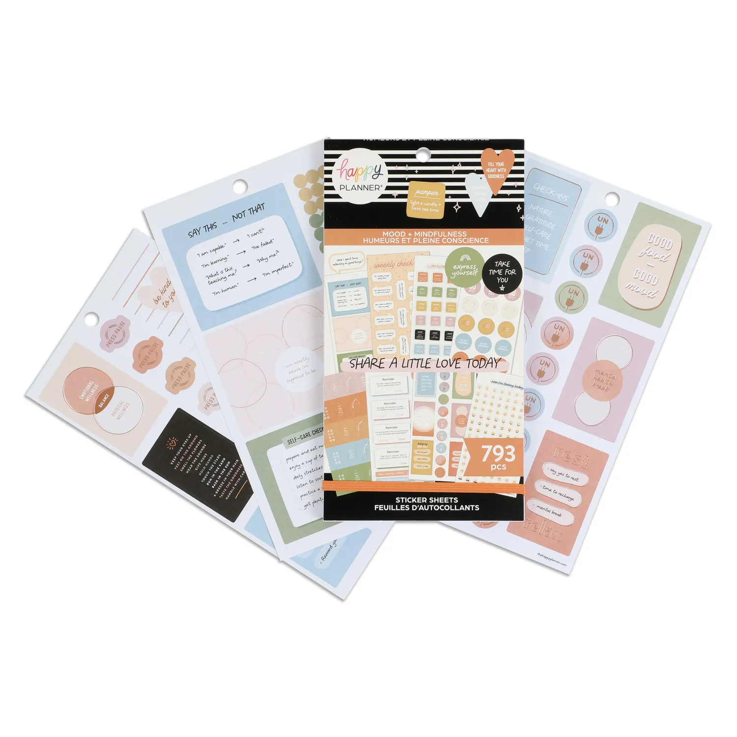 Happy Planner Mood Mindfulness stickers bien-être 793
