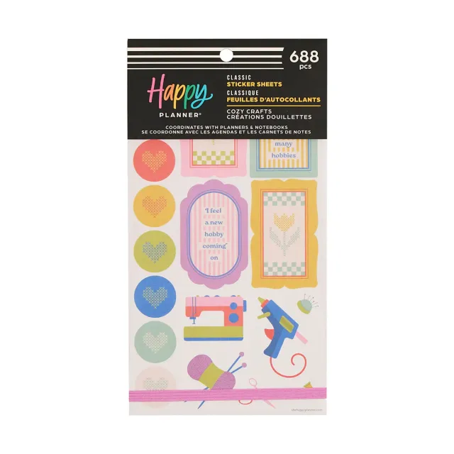 Happy Planner Cozy Crafts stickers Classic couture 30 feuilles