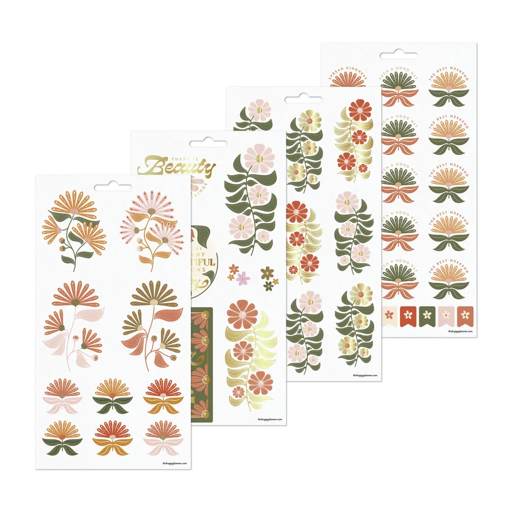 Happy Planner Desert Rose stickers désert 10 feuilles 170 pièces